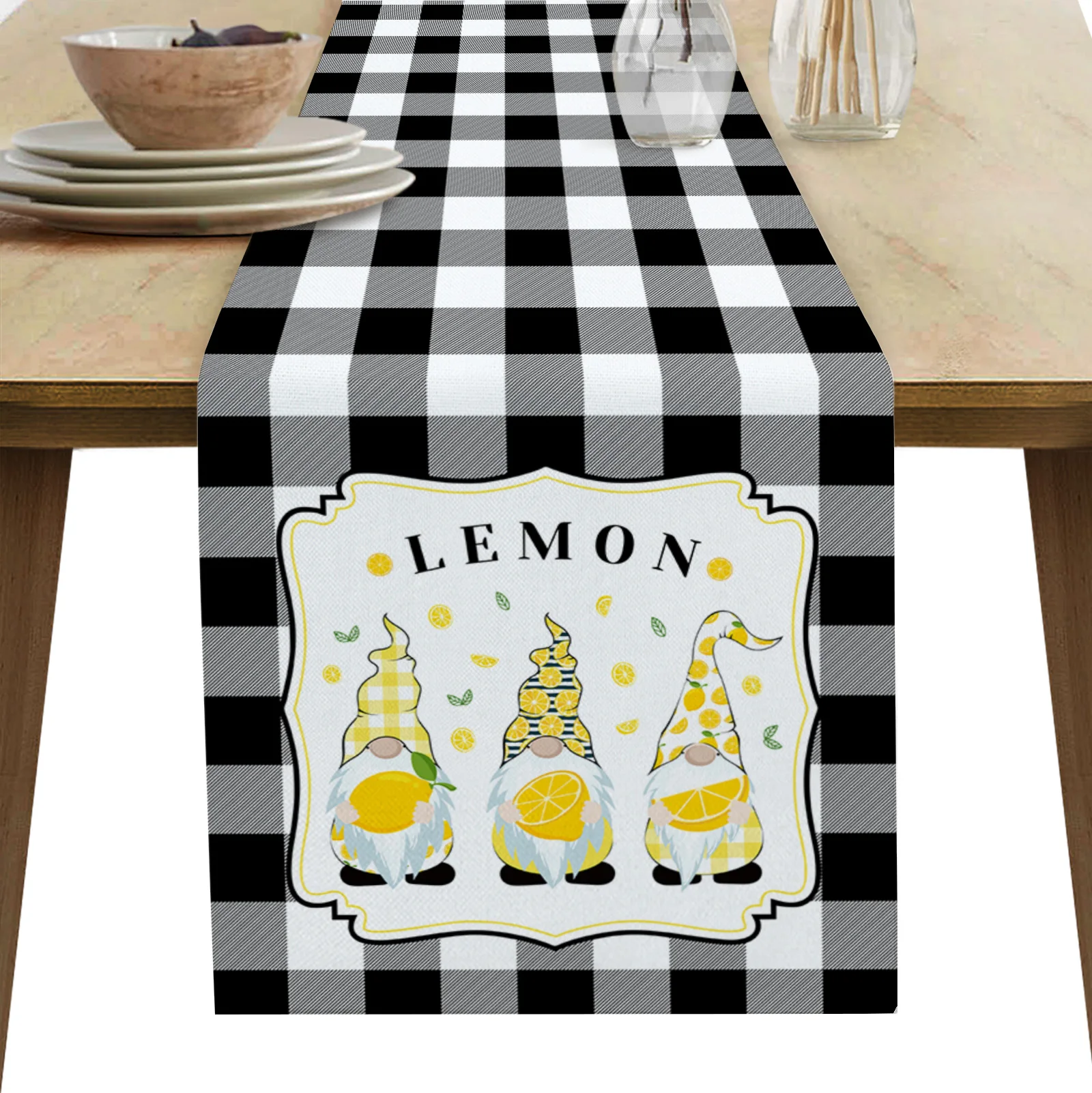 

Идиллические черные скатерти для обеденного стола, кухни, гостиной с принтом