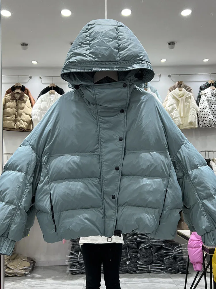 New Women Hooded Down Jacket White Duck Down Jackets Winter Warm Coats And Parkas Female Outwear