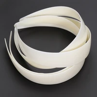 5pcslot white abs hair hoop blank head band hoop bezel plastic headbands base for diy headbands making accessories material