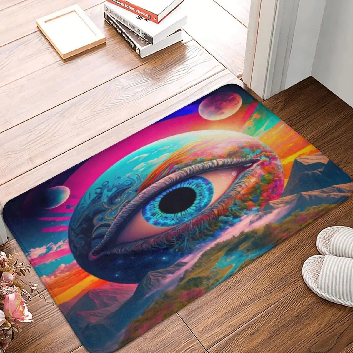 

Коврик из полиэстера с изображением планеты глаз, 60x40 см