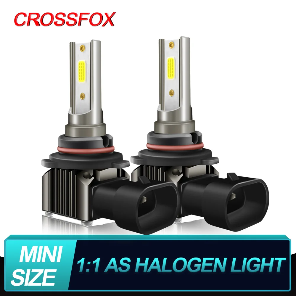 

CROSSFOX 2pcs Car Haedlight H4 H7 H1 LED Mini Size 80W 10000LM H8 H9 H11 9005 9006 HB2 HB3 HB4 6000K Auto Fog Light 12V LED Bulb