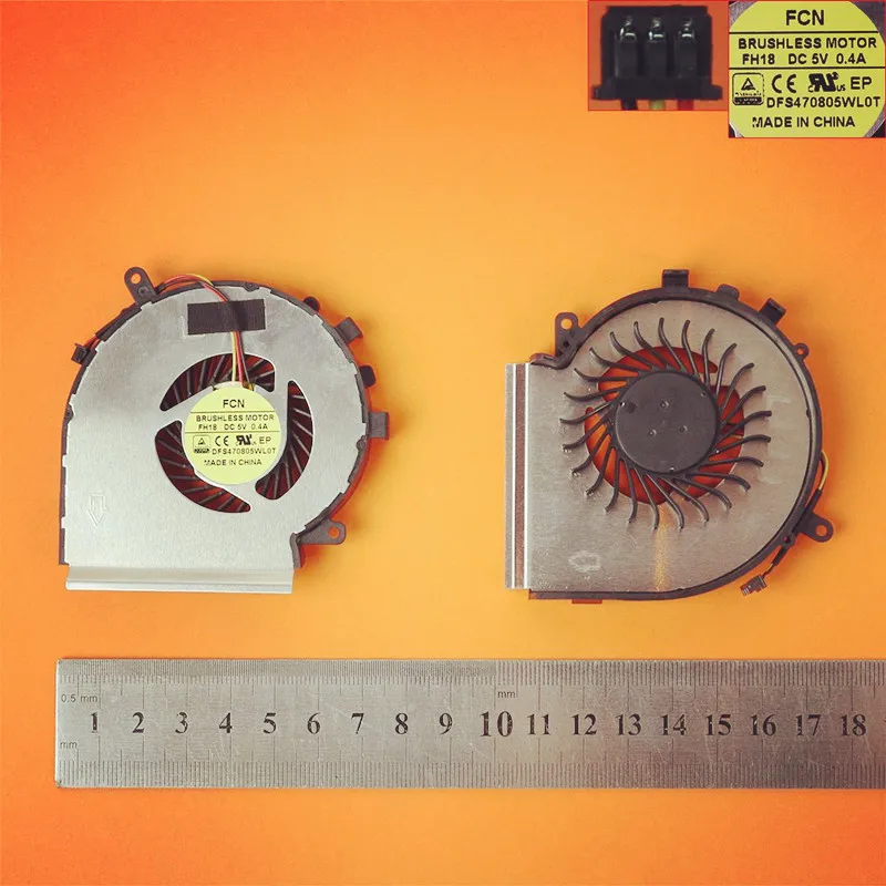 Новый охлаждающий вентилятор для ноутбука MSI GE62 GE72 PE60 PE70 GL62 GL72 6QG 1071(3 контакта, для процессора, оригинальный) PN:DFS470805WLOT Новый охлаждающий вентилятор для ноутбука MSI GE62 GE72 PE60 PE70 GL62 GL72 6QG 1071(3 контакта, для процессора, оригинальный) PN:DFS470805WLOT