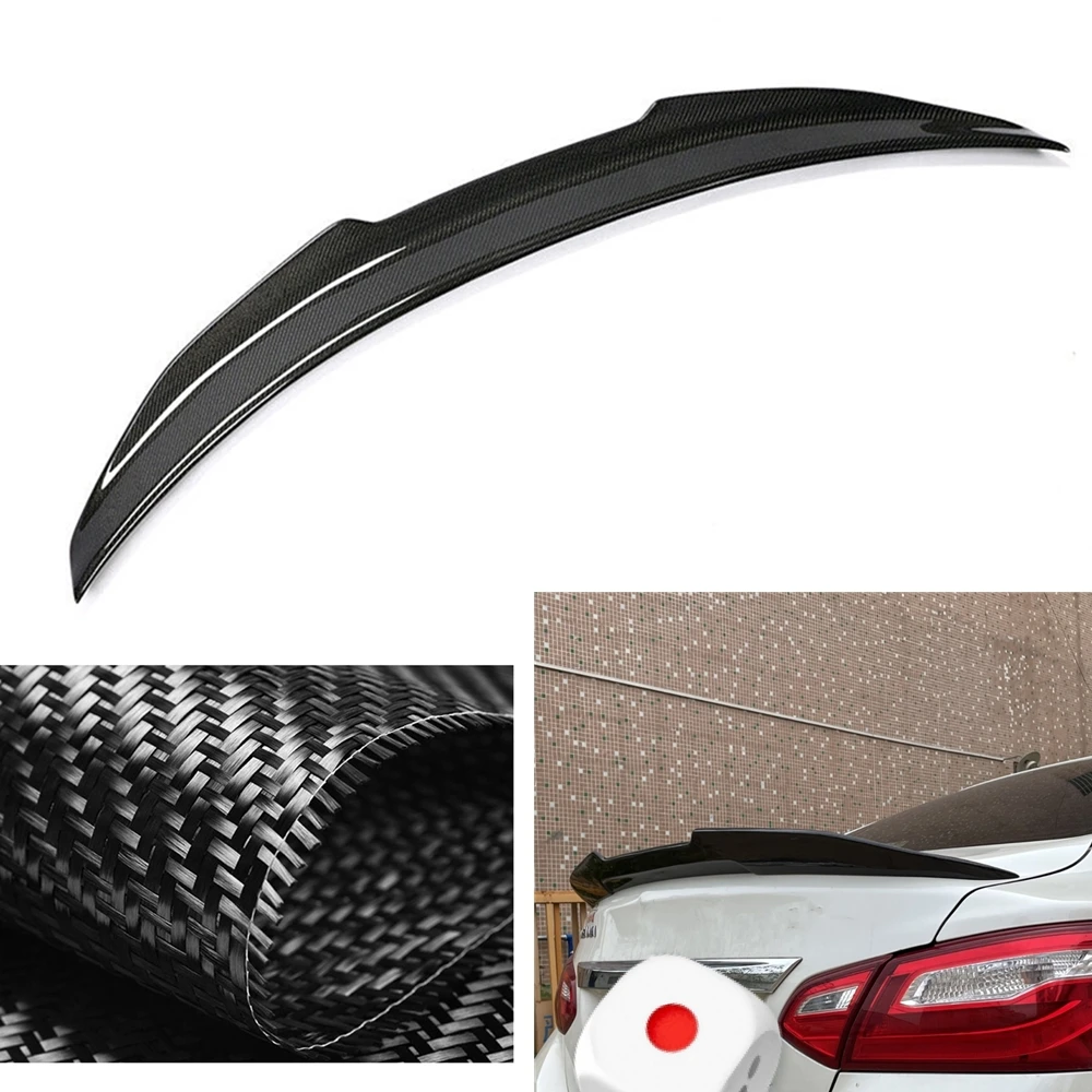 

Rear Spoiler Wing Tailgate Trunk Lid Splitter Decklid Flap Trim Lip Carbon Fiber PSM Style For Nissan Altima 2016-2019