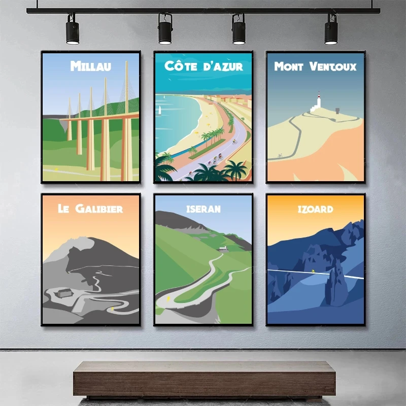 

Canvas Posters Cote D'Azur Classic Decorative Wall Art Kid Action Figures Prints And Prints Modern Living Room