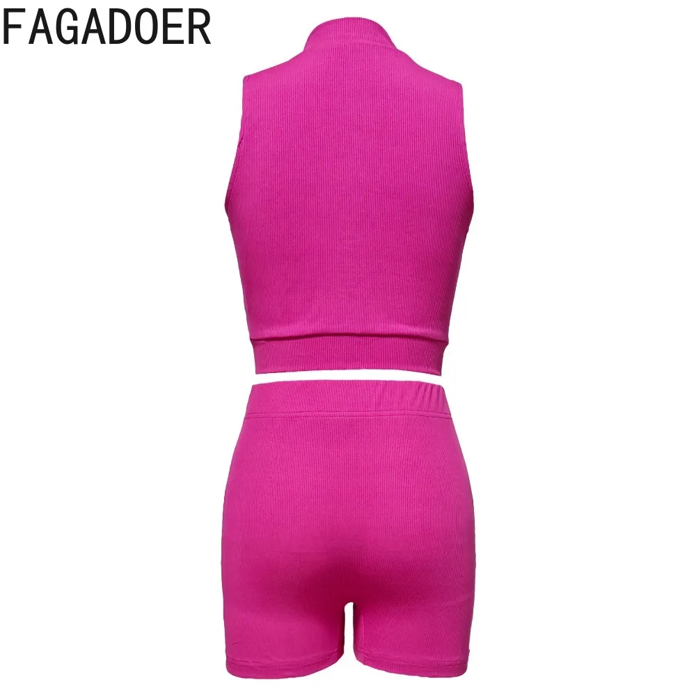 Повседневные однотонные спортивные велосипедные шорты FAGADOER комплект из двух