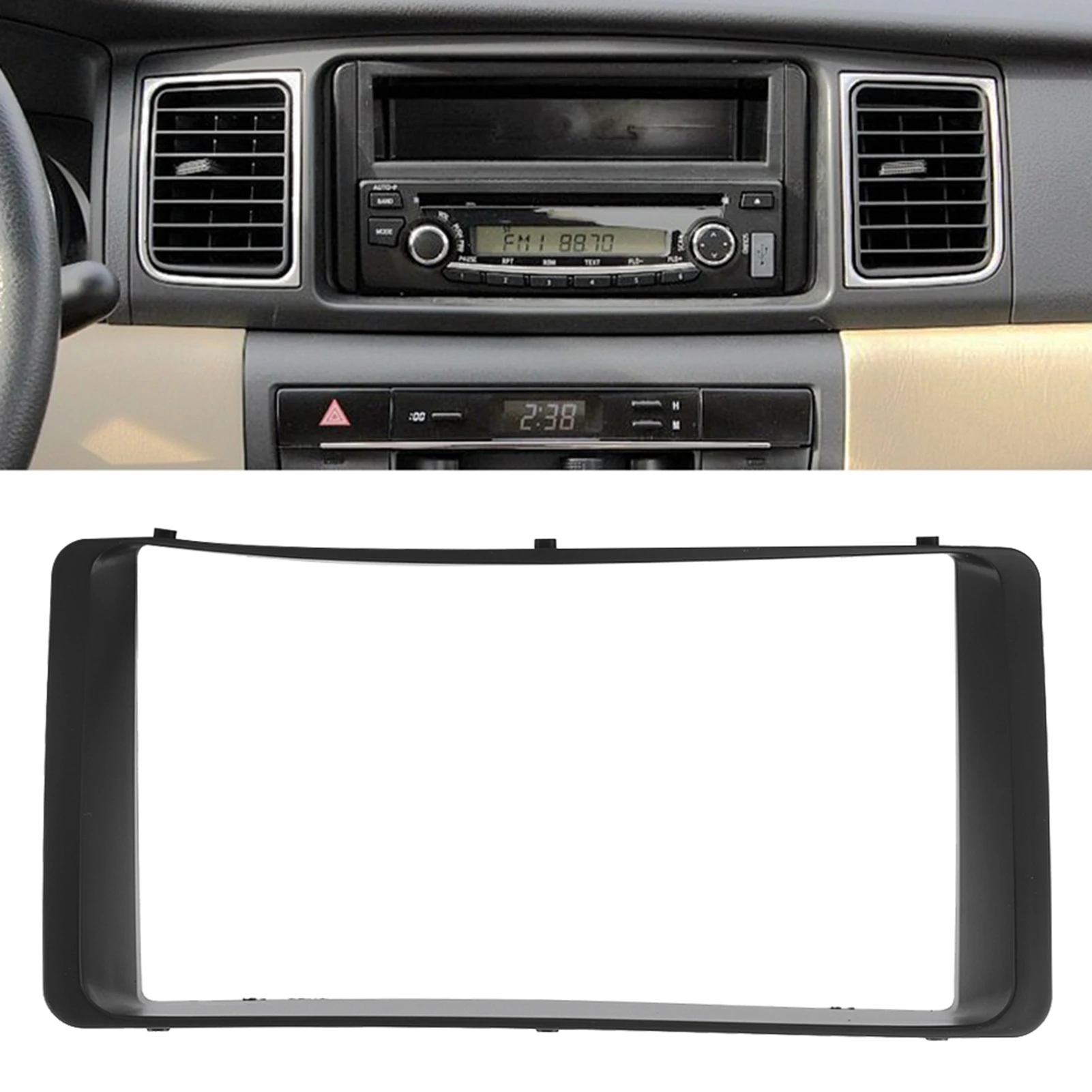 2Din 7in Navigation Fascias Frame DVD Stereo Radio Player Отделка панели подходит для Corolla 03 ‑ 06