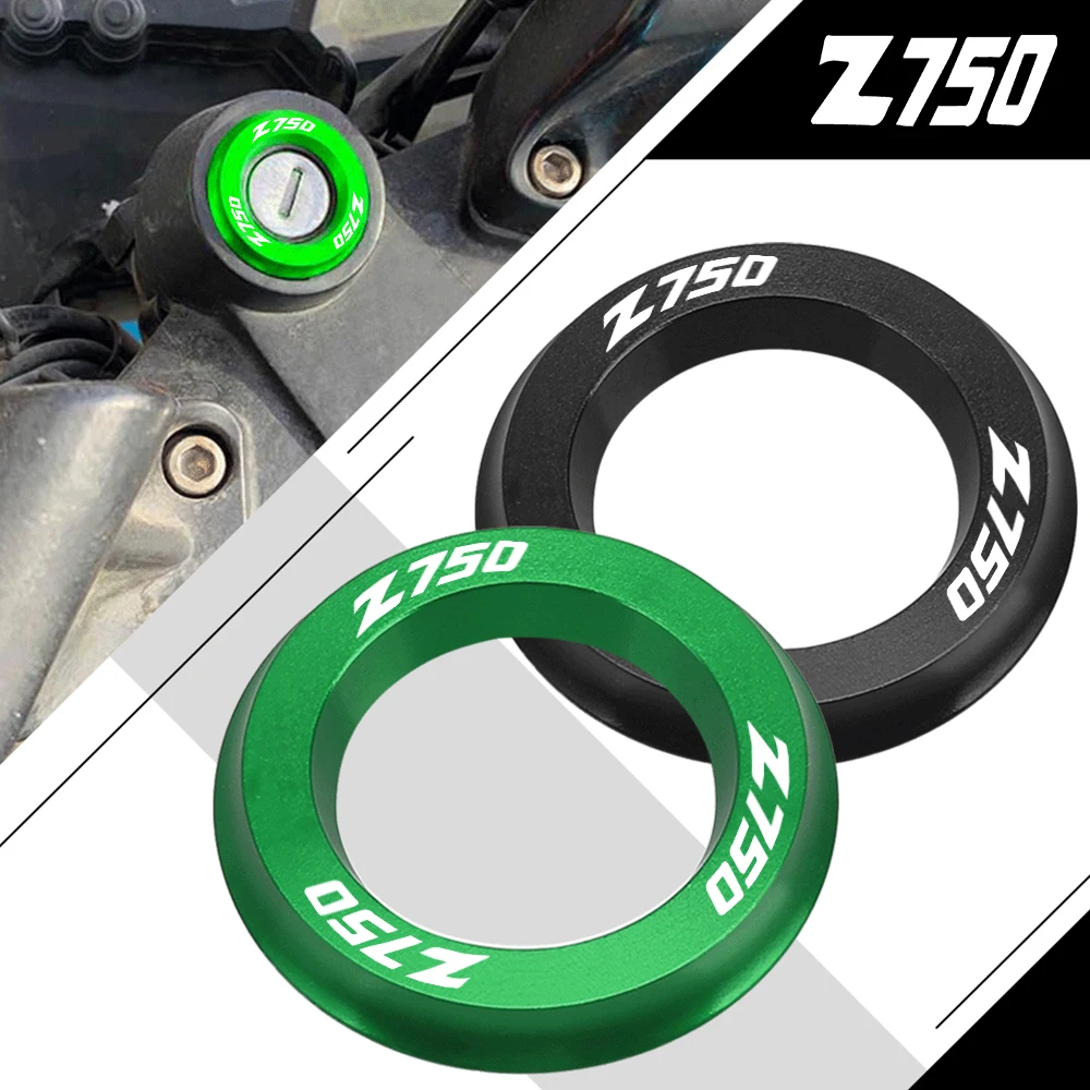 

For Kawasaki Z750 Z 750 2007-2012 2011 2010 2009 2008 Motorcycle Accessories CNC Keychain Ignition Switch Cover Ring Protector