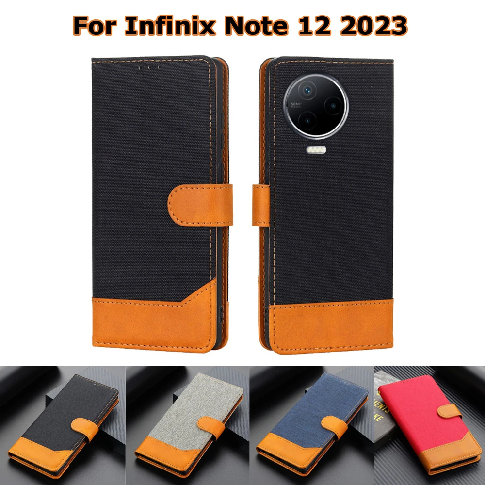 

Чехол на Infinix Note 12 2023 X676C, Оригинальный чехол-книжка с подставкой для телефона Estuches Infinix Note 12 4G Pro X676B, чехлы