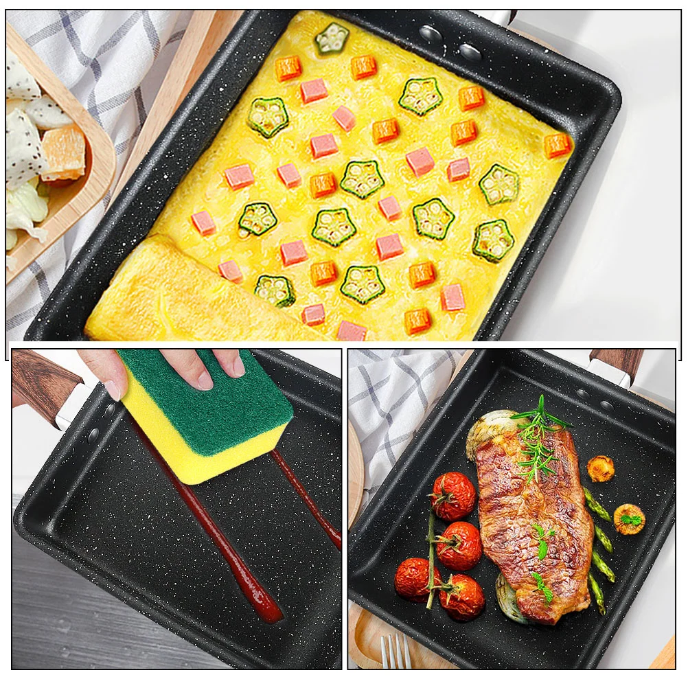 Сковорода с антипригарным покрытием для ресторана квадратная сковорода плоская