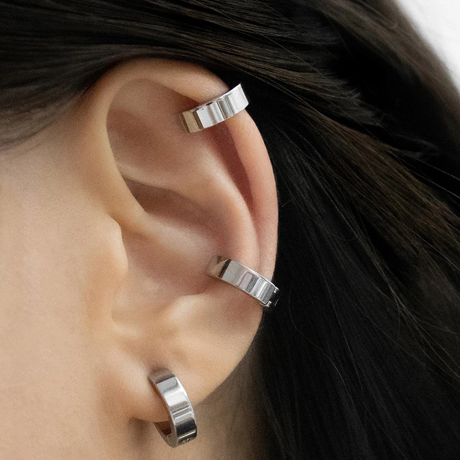 Серьги-кольца JUJIE из нержавеющей стали 316L, женские, геометрические, металлические, модные, классические, в стиле панк, оптомдропшиппинг (art.: 3920dc6fb4f7a) - 3920dc6fb4f7a