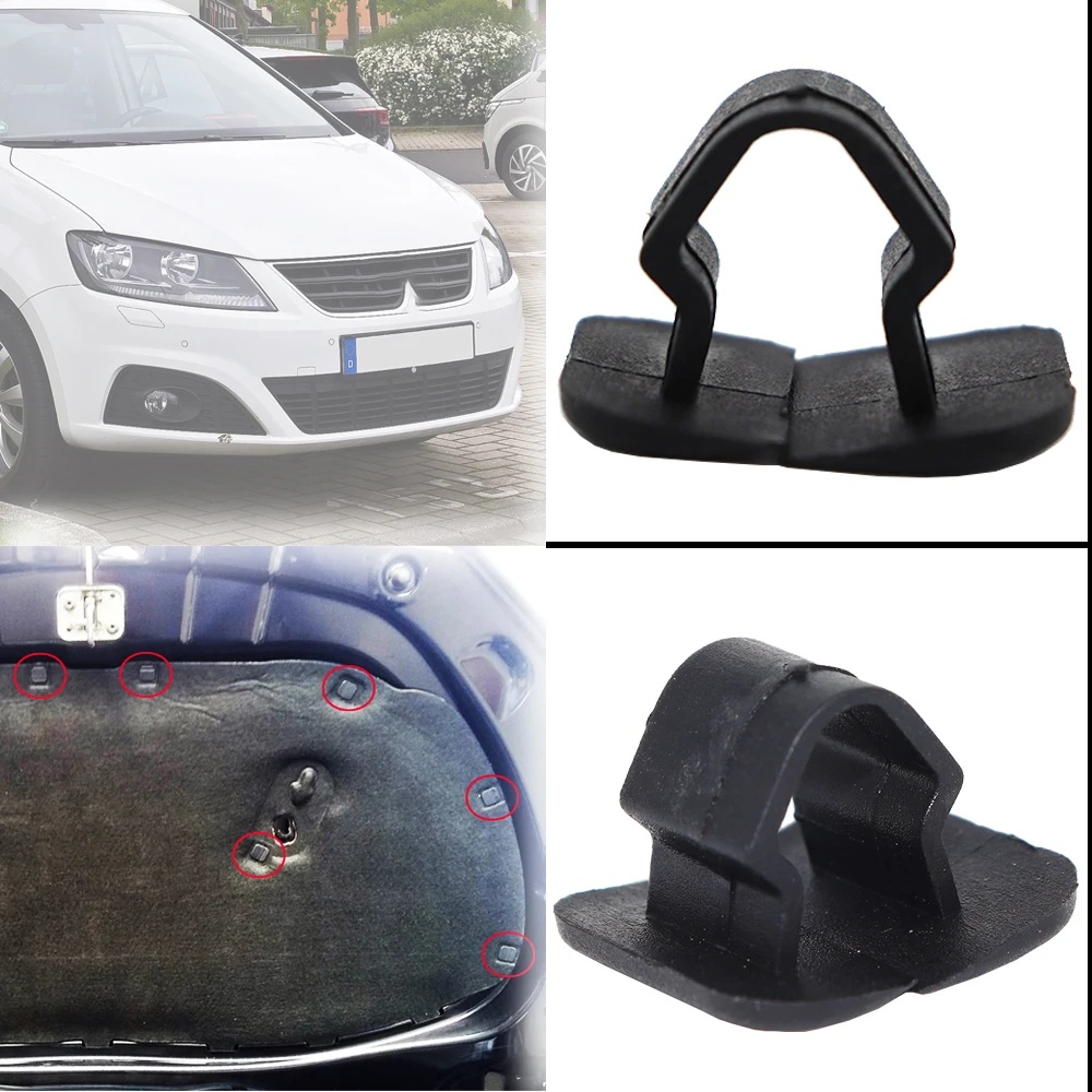 

Car Bonnet Engine Hood Sound Deadener Insulation Clips Replacement For SEAT Alhambra Mk2 2010 - 2020 SKoda Octavia Mk1 Superb B8