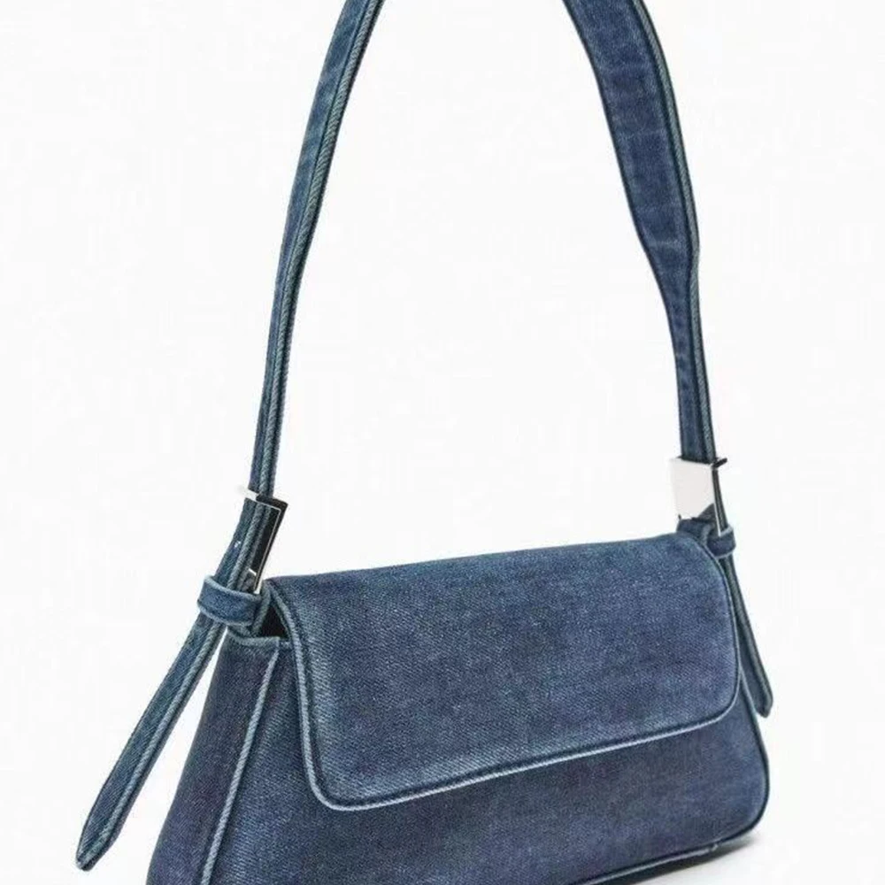 Fashion Denim Shoulder Bag Canvas Luxury Designer Handbags Cover Armpit Bags for Women Brands Phone Purses Female Tote Clutch