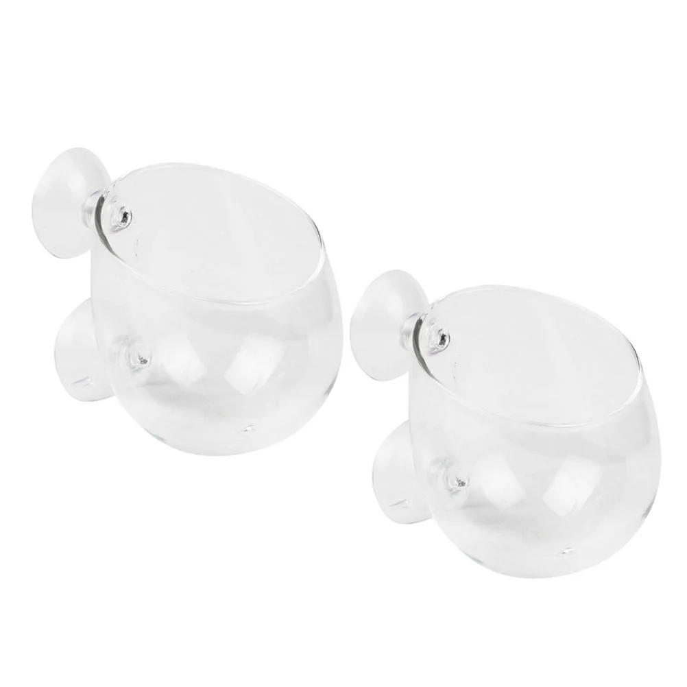 

2 Pcs Fish Tank Grass Basin Aquarium Holder Terrarium Plants Cultivation Pot Cup Mini Pots