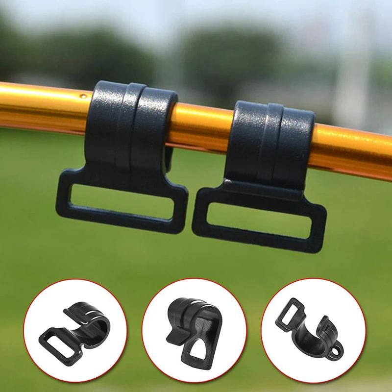 Tools Hiking Plastic Tent Hooks Tarp Black