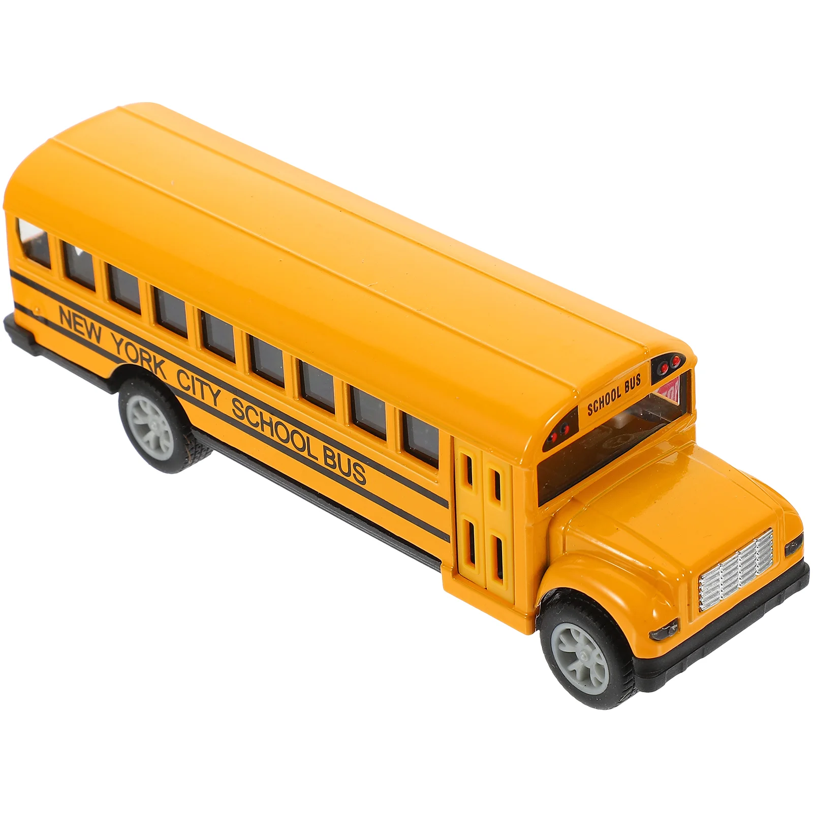 School Bus Model Pull Back Car Toddlers Die Cast Pull-Back Action Friction Powered Toy