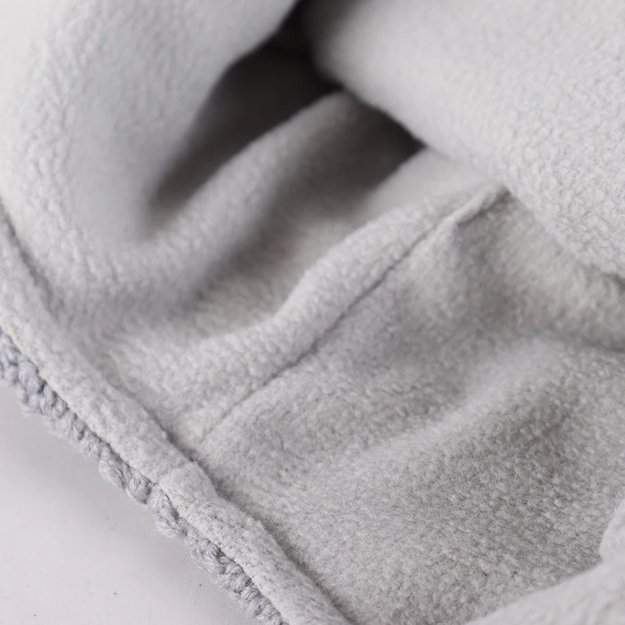 Зимняя Шапка-бини с черепом для младенцев на флисе