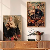 tv show good omens retro kraft paper poster vintage room bar cafe decor stickers wall painting