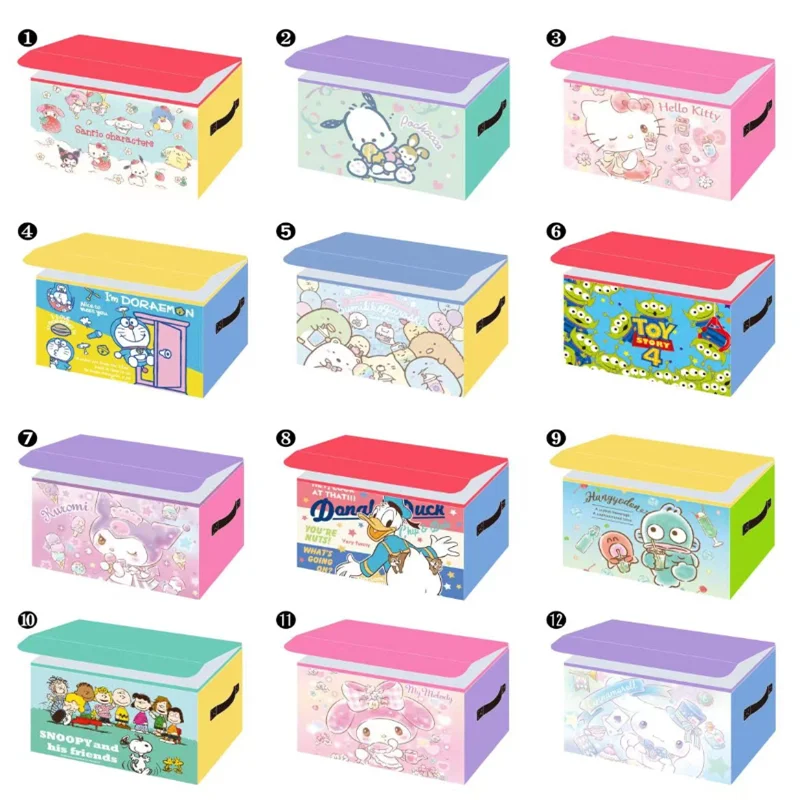 

Sanrio My Melody коробка для хранения с изображением корицы в рулоне, складной контейнер для хранения с милыми рисунками из аниме, портативная коро...