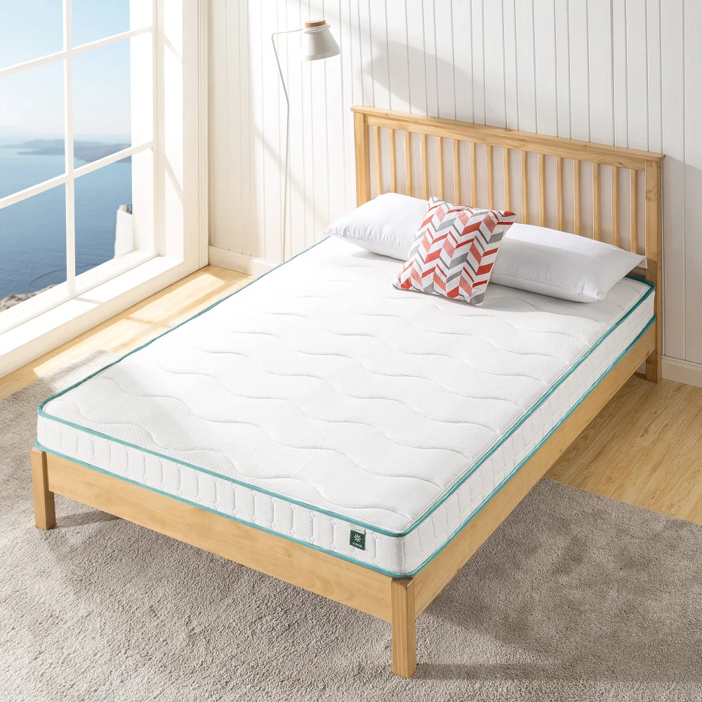 

Soft Tight Top 6” Innerspring Mattress, Queen Natural Latex Mattress Student Dormitory Mat Tatami