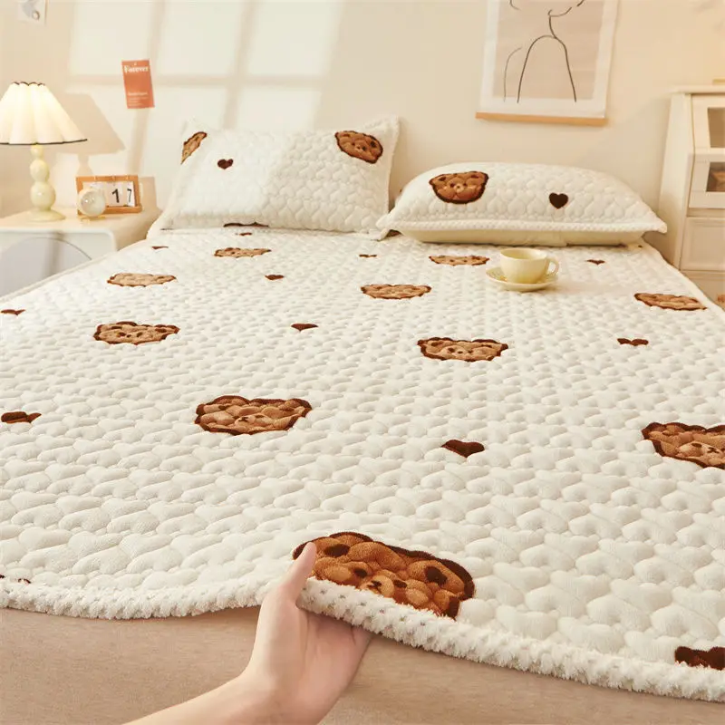 Зимний Тонкий мягкий матрас из молочного бархата наматрасник для дома и