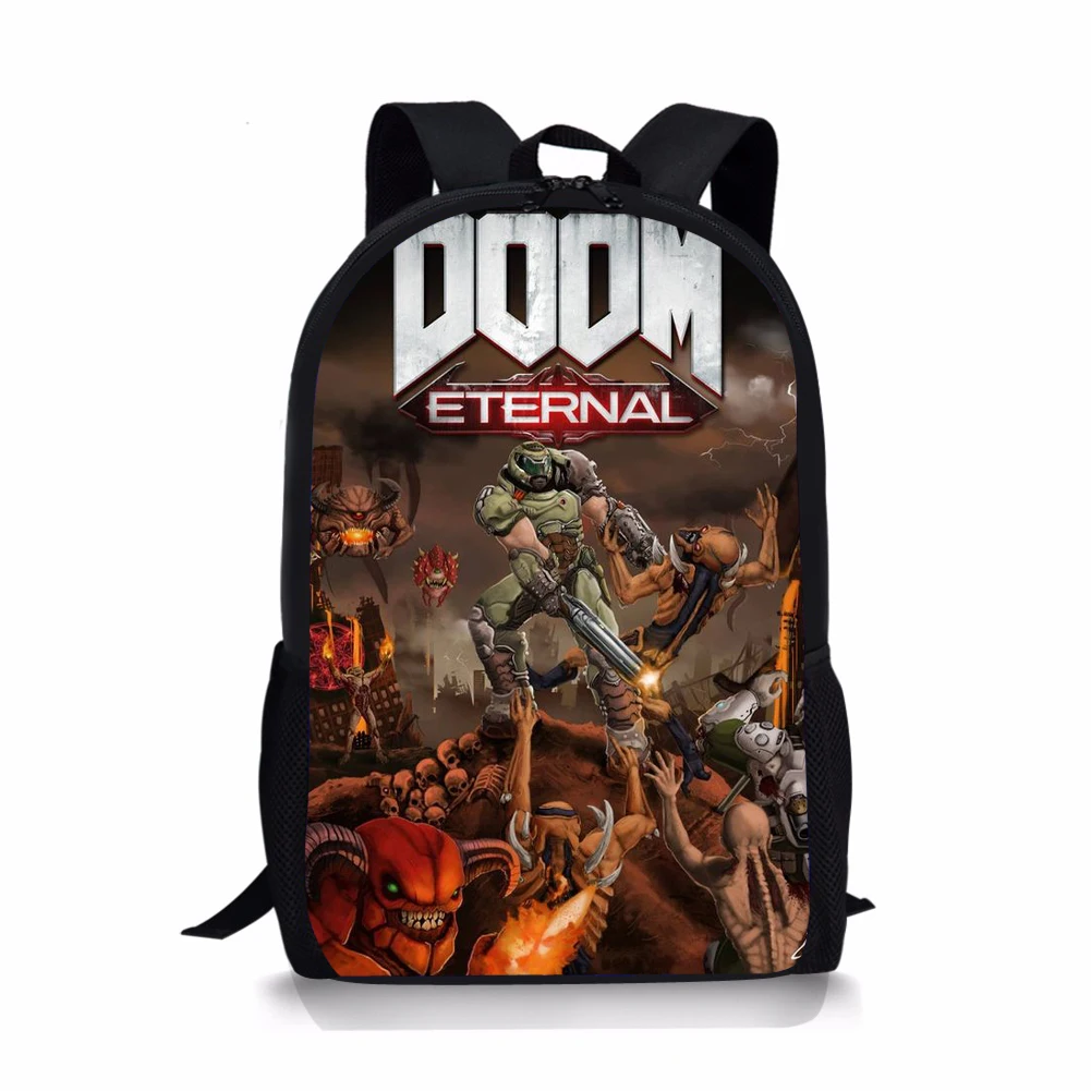 ADVOCATOR Anime Doom Print High School Bags for Boys Large Capacity Children's Backpack Custom Mochilas Escolares Free Shipping