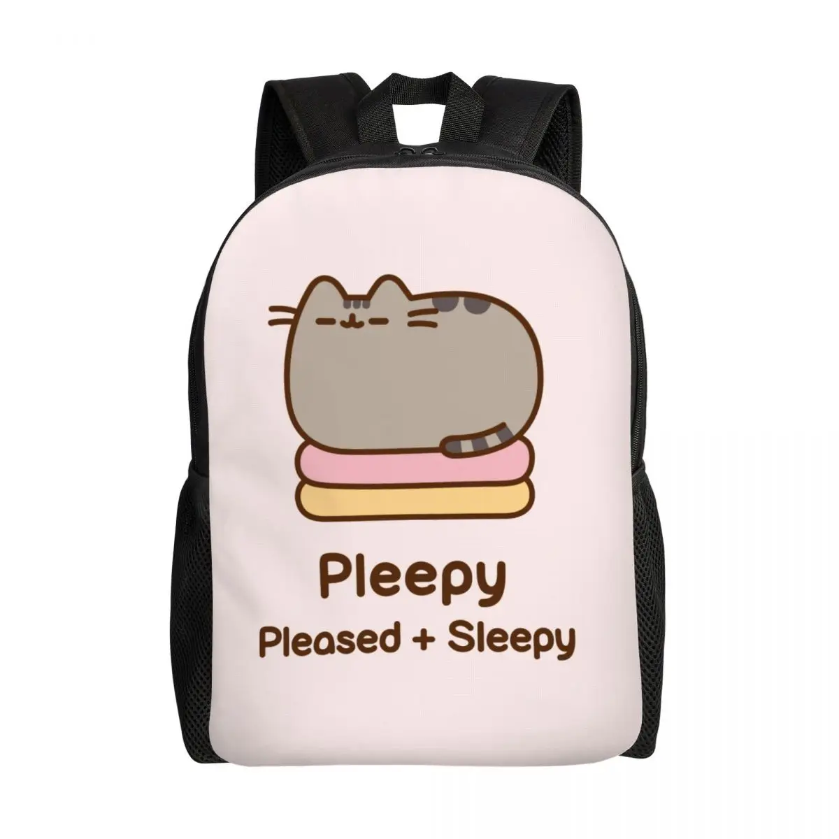 

Влагостойкие рюкзаки с рисунком киски для женщин и мужчин, школьный ранец для колледжа с кошкой для сна, сумка для книг с принтом