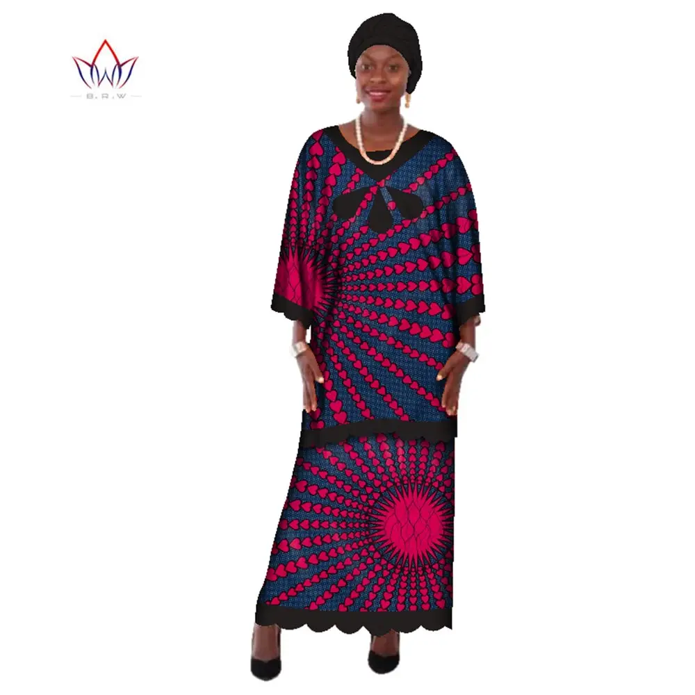 Dresses Extra Large Sizes 7xl For Women Dashiki Ankara Elegant Multiple Wear Batik Traditional African Clothing 2 Pcs Suit WY155