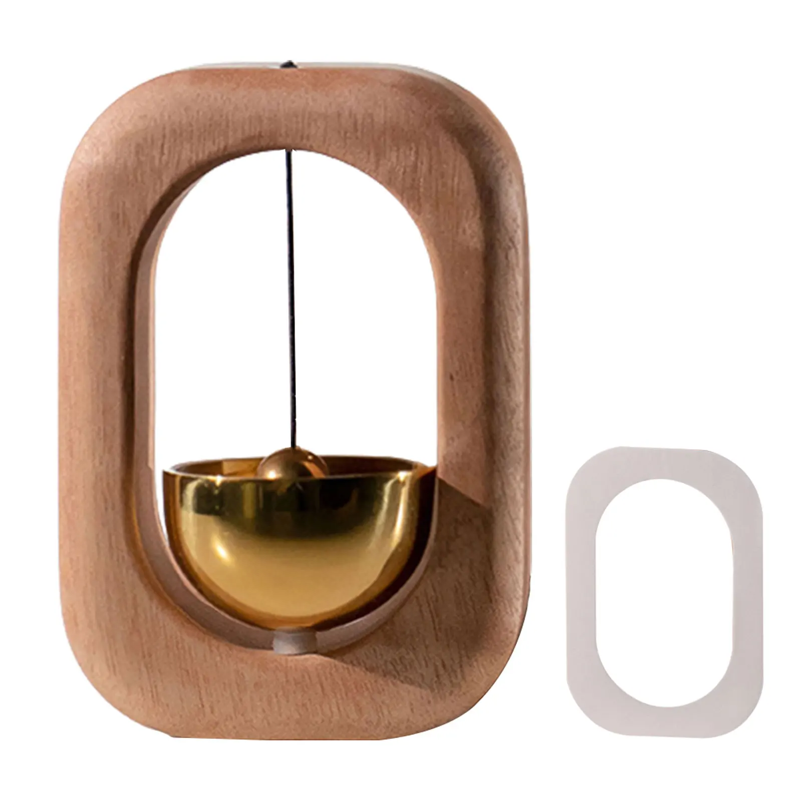 

Pure Copper Solid Wood Magnetic Doorbell Gift Garden Coffee Shop Door Opening Reminder Home Decor Wind Chime Refrigerator Magnet