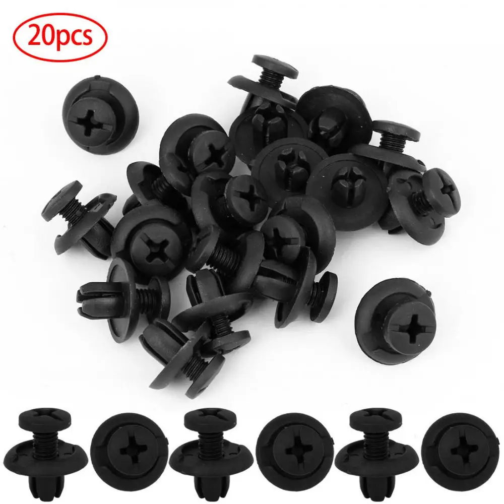 

20pcs/set Plastic Bumper Hood Universal Fender Splash Guard Portable Durable Retainer Clips Fasteners Car Accessories