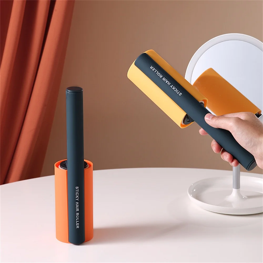 

For Household Clothing Portable Dust Brush Torn Obliquely Roller Hair Sticking Device Multifunctional Can Stand Up Paper Roller