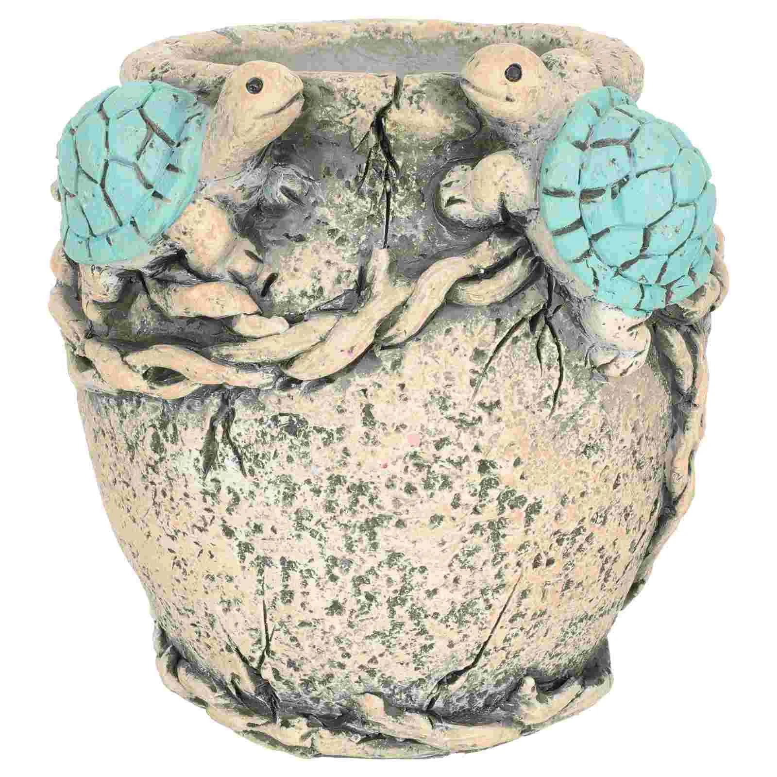 

Household Flowerpot Creative Cement Flower Container Lovely Planter Office Tabletop Decor