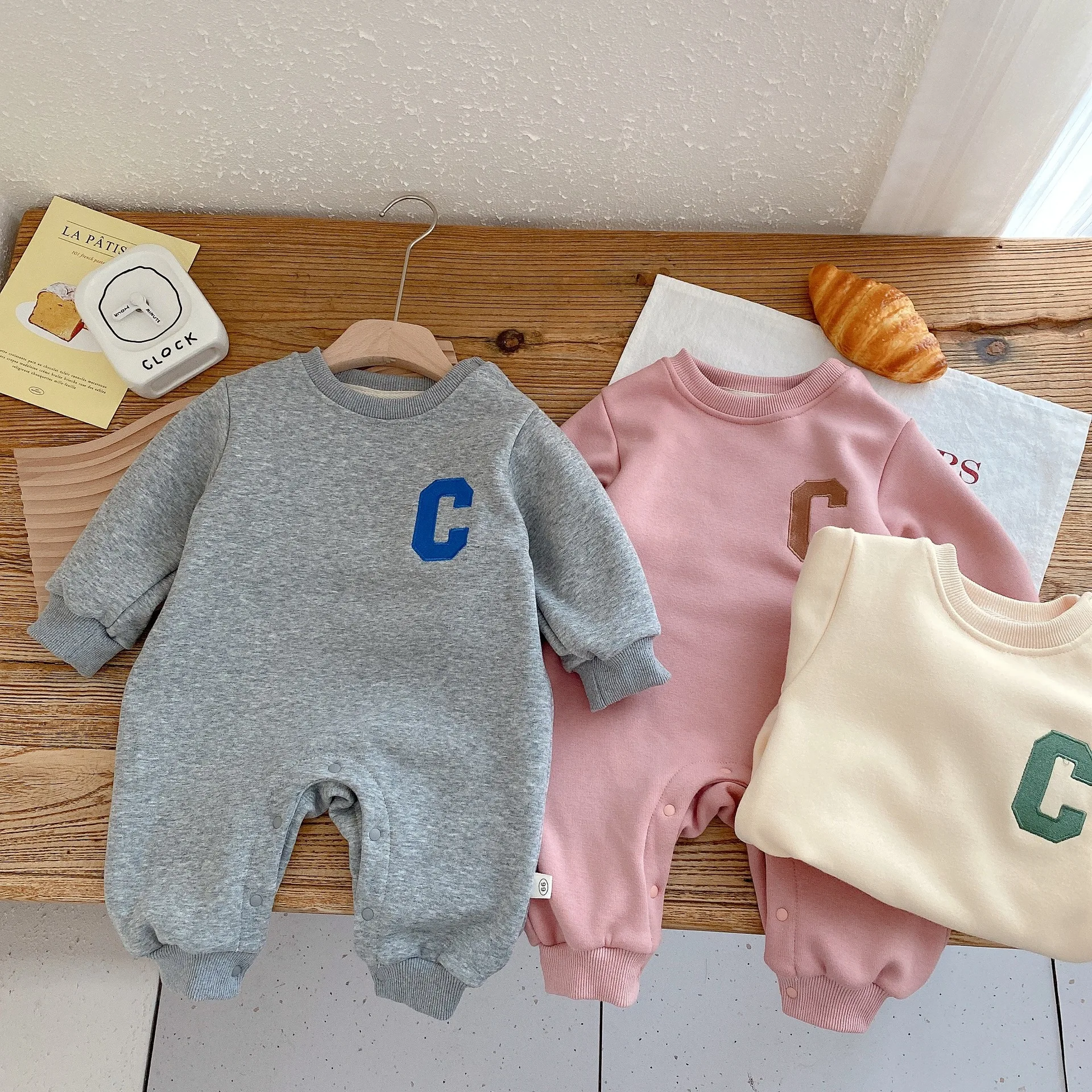 

Детский флисовый комбинезон с длинным рукавом, на осень/зиму