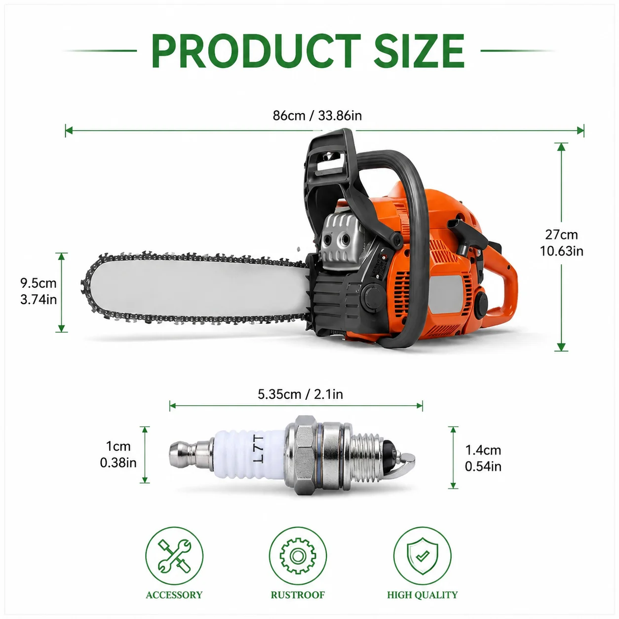Комплект из 3 свечей зажигания L7T для бензопил Stihl MS170 MS180 MS290 MS310 MS390 017 018 029 039, замена NGK BPMR7A BPM7A Champion RCJ6Y (art.: 3920dbdc6a563) - 3920dbdc6a563