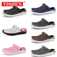 yishen sandals men beach slipper thick sole waterproof anti slip sandals flip flops for women classic mules sport sandal outdoor