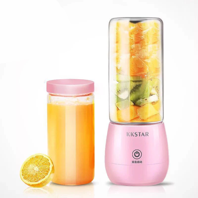 

Double Safety Switch Mini Electric Juicer Usb Rechargeable Creative Juicer Charging/discharging Protection Fruit Mixer 450ml