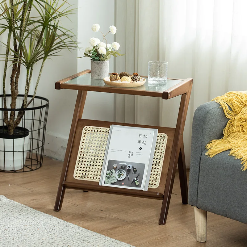 

Домашний стеклянный диван, боковой столик для гостиной, японская кровать из ротанга, Маленький журнальный столик, напольный коридор, прихожая, Минималистичная мебель