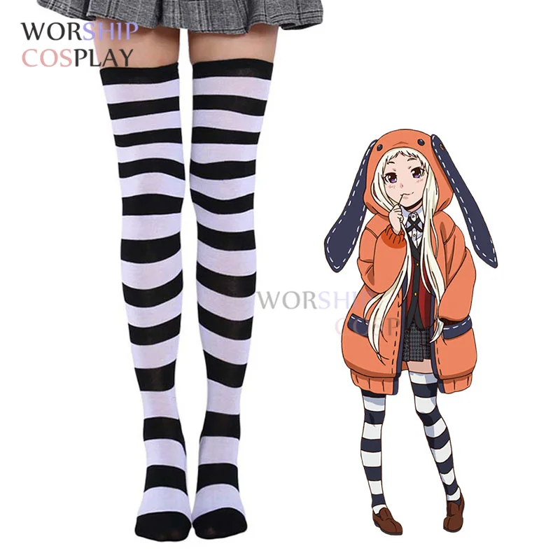 Чулки Yomoduki Runa для косплея Kakegurui компрессионный геймбер модные носки до бедра выше