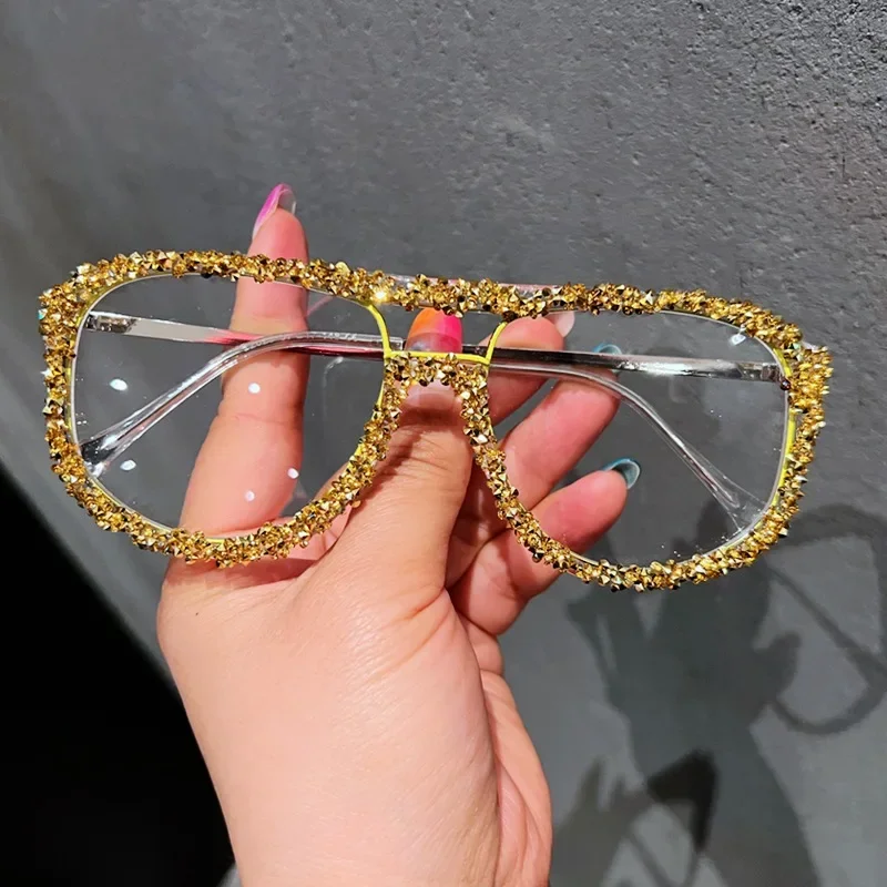 22023 алмазные солнцезащитные очки женские брендовые дизайнерские квадратные