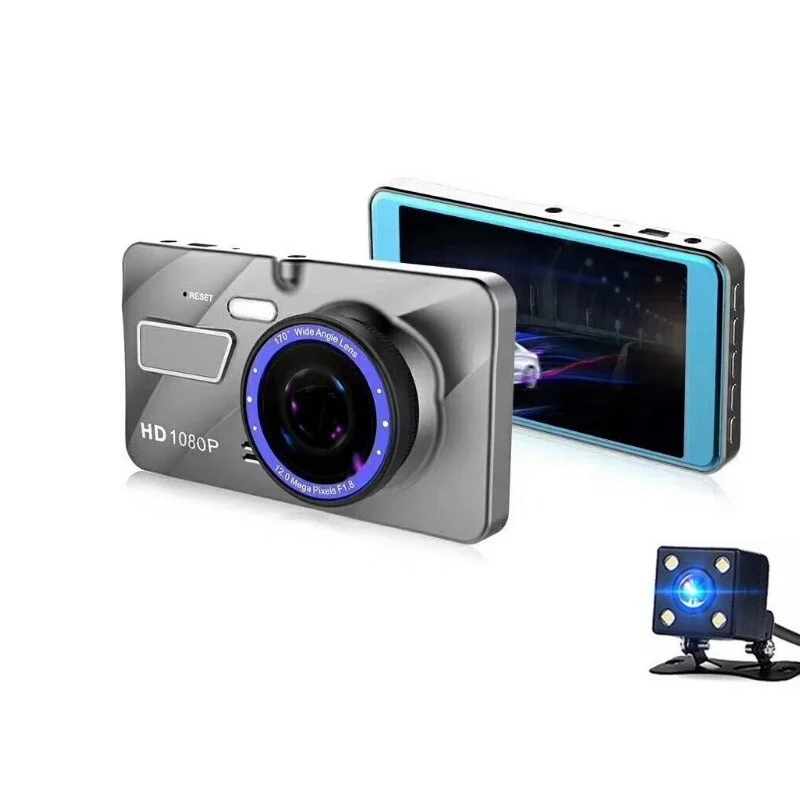 

Видеорегистратор автомобильный с двумя объективами, HD 1080p, IPS-экраном 3,6 дюйма и камерой заднего вида