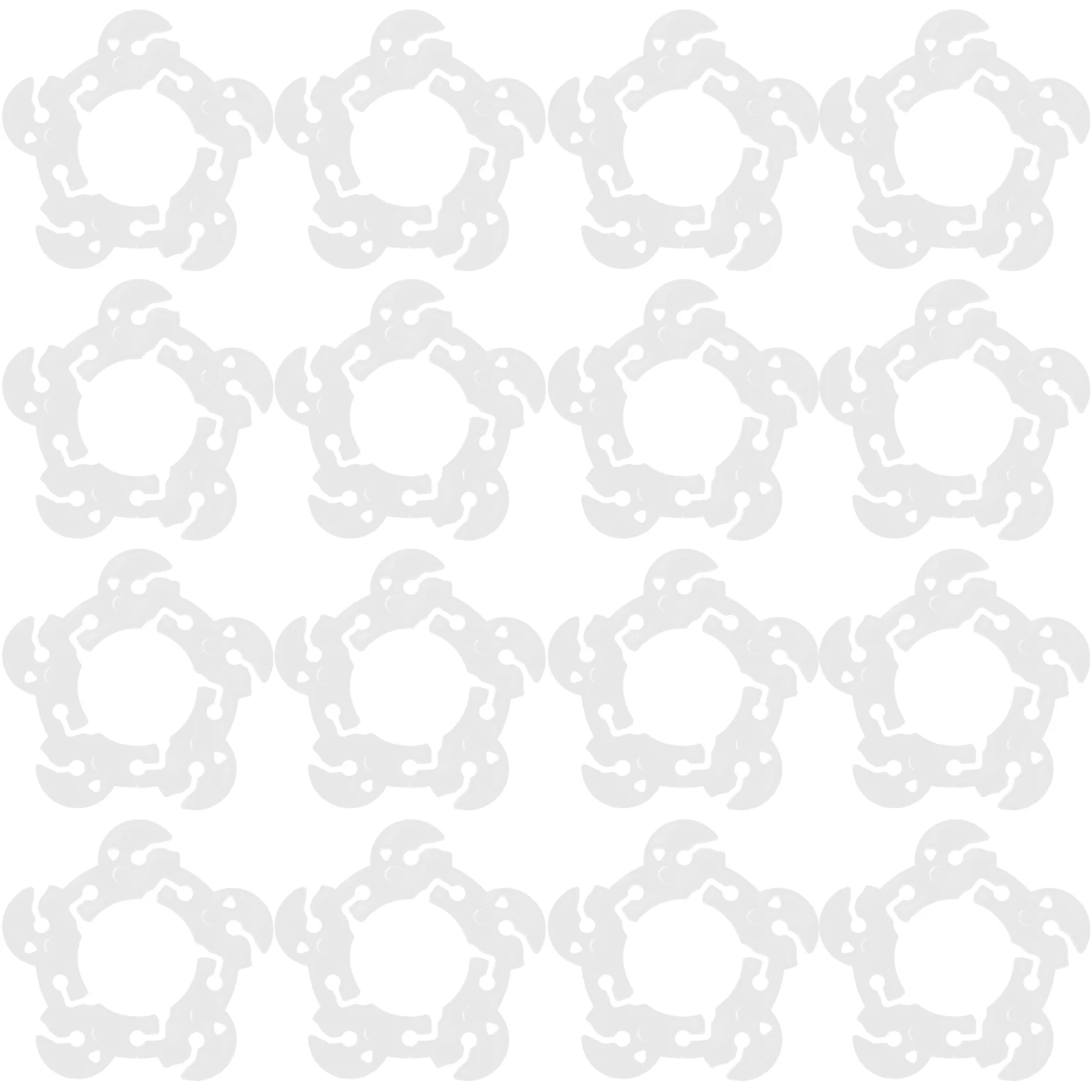 

100 Pcs Arch Balloons Buckle Rings Plastic File Folder Knot Connector Birthday Buckles Clear Stand