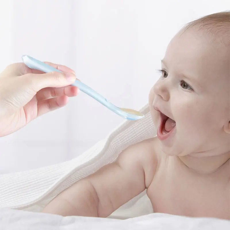 

Baby Solid Color Silicone Spoon Utensils Solid Food Health Feeding Learning Eating Prespoon for Children Kids Feeder Accessories