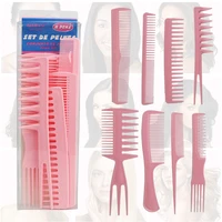 8 style professional fine teeth rat tail hair comb hairdressing fork comb set