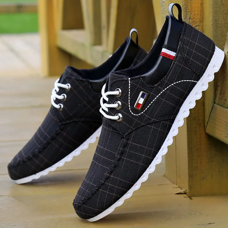 

Fashion Shoes Walking Men Shoes Men Casual Shoes Hot Sale Sweat-Absorbant Breathable Casual Canvas Men Driving Shoes
