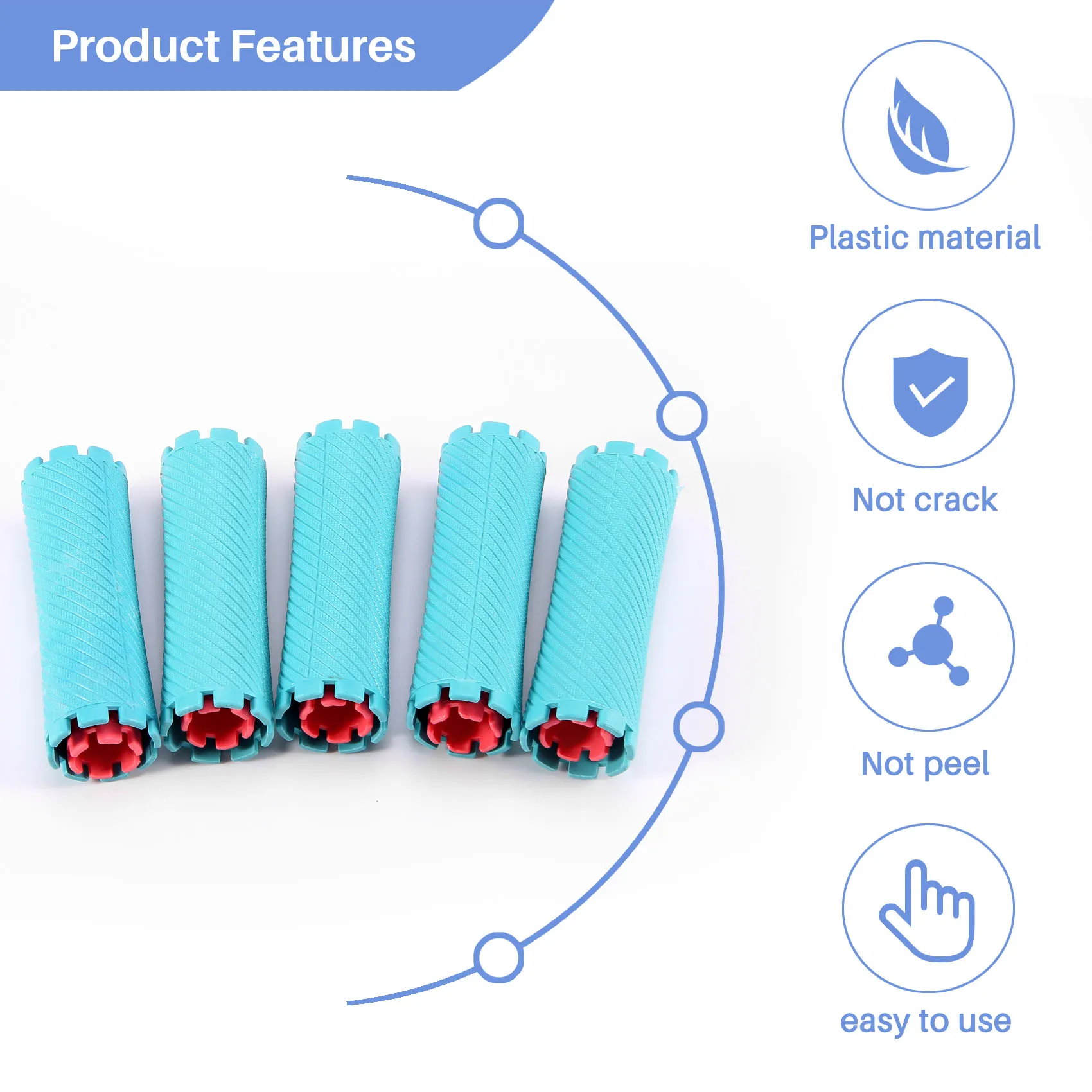 100 шт./набор пластиковые бигуди 10 размеров