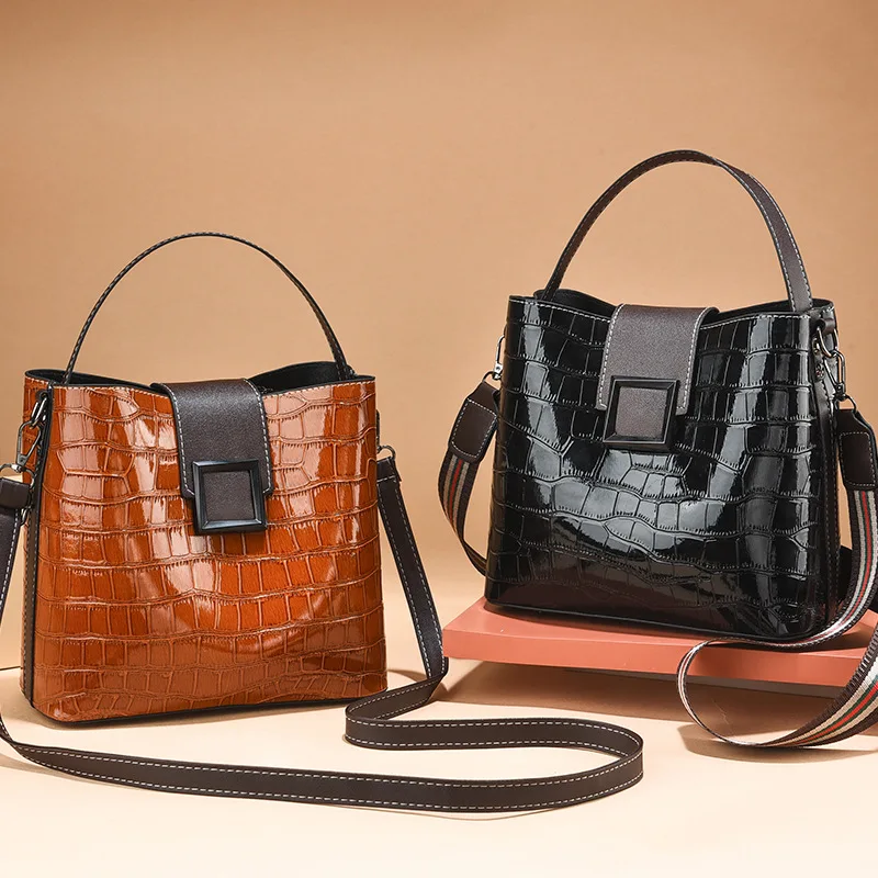 

Хит продаж, нишевая Высококачественная сумка-мешок с каменным узором для женщин 2022, модная универсальная сумка-мессенджер на одно плечо для...