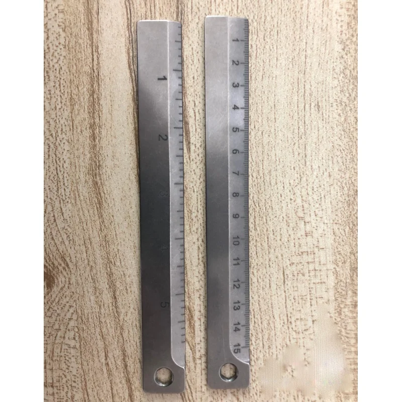 

1 Piece T Titanium Alloy Tactical Ruler EDC Measuring Tool Defense tool ENGLISH and Matric pDouble side Ruler