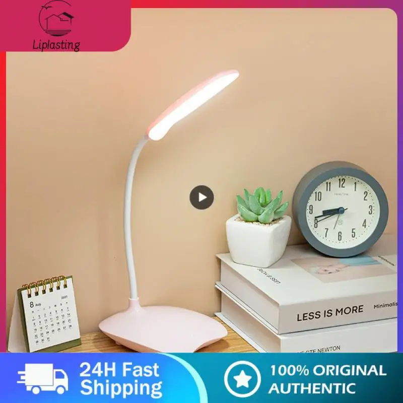 

Bedroom Bedside Lamp Eye Protection Touch Dimming Table Light 3 Color Rechargeable Night Light Portable Led Desk Lamp