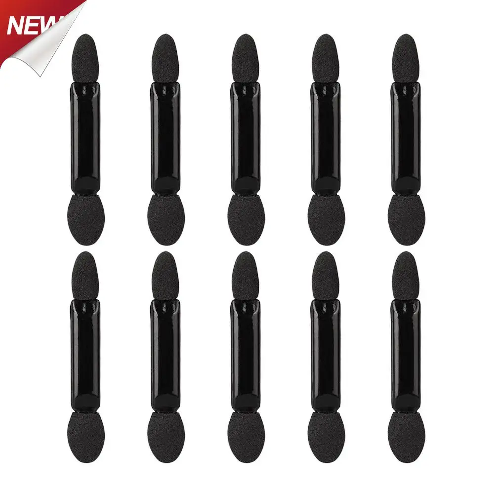 

10pcs Black Double Head Sponge Eyeshadow Brush Set Disposable Eye Shadow Set Make Up Brush Cosmetics Makeup Tool Lady New Tools