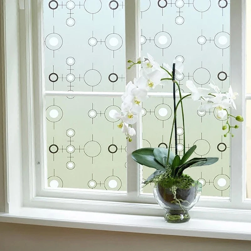 

30cm*3m Window Adhesive Film Waterproof Window Sticker Decals Decorative Privacy Vinyl Window Decals Protection Door Bathroom