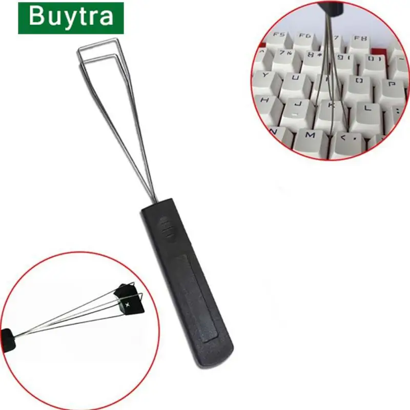 

1PC Useful Keyboard Keycap Puller Remover Unloading Steel Cleaning Tool Keycap Starter Keyboard Dust Cleaner Aid 16.7*1.5cm